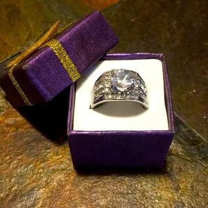 Men’s 3.35 Ct Round Cut Simulated Diamond Ring